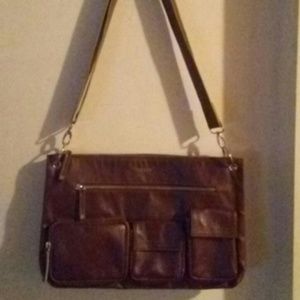Mat and Nat brown leather ladies handbag